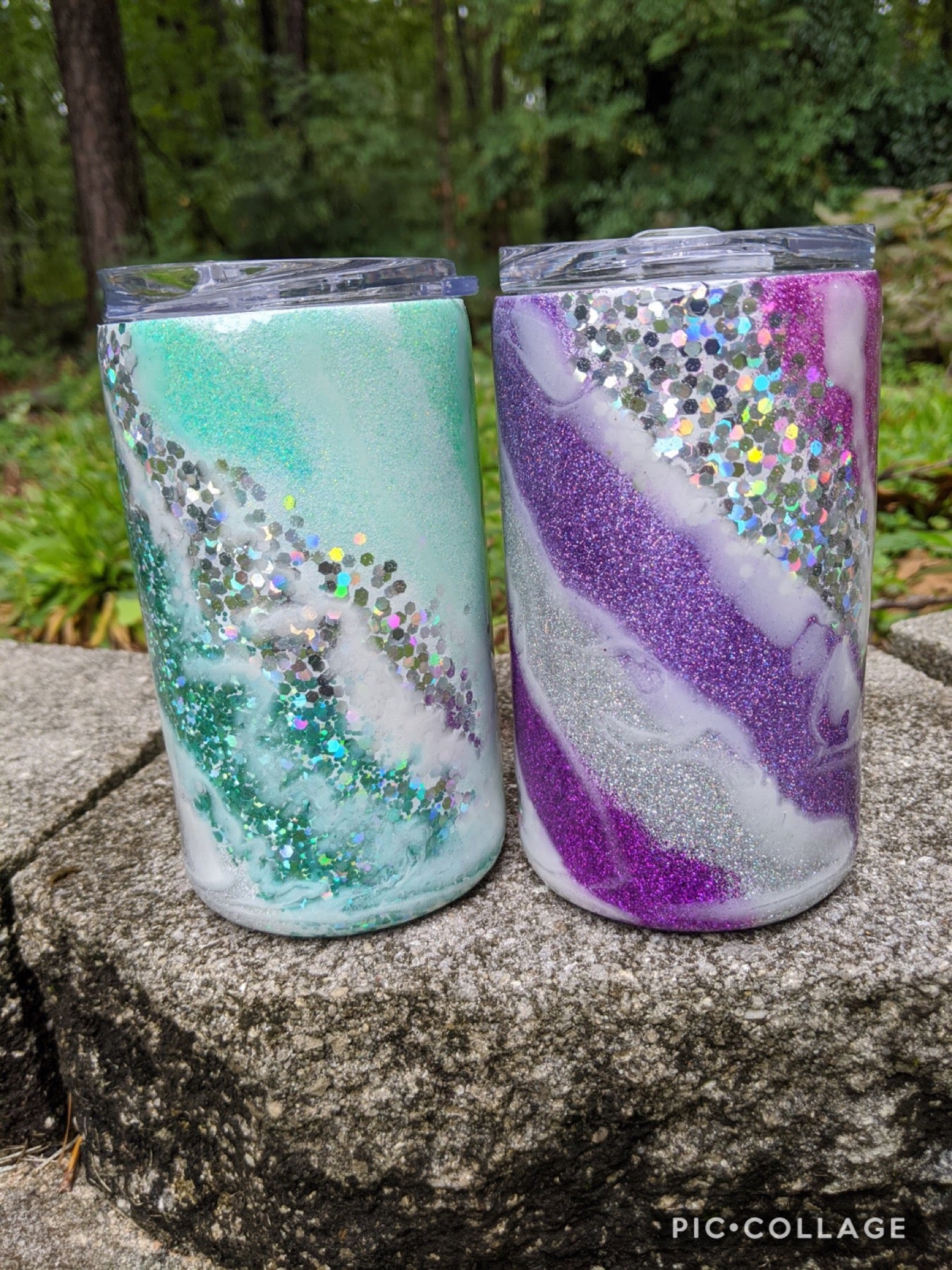 Purple Glitter Milky Way Tumbler